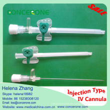 Cánula intravenosa desechable con puerto de inyección